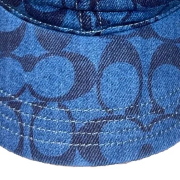 Coach Hat Signature Denim Baseball Cap Unisex – Style F68403, New - Picture 2 of 7